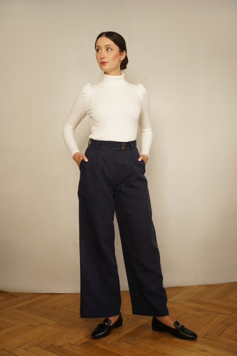 Sukienka golfowa Helena midi granat