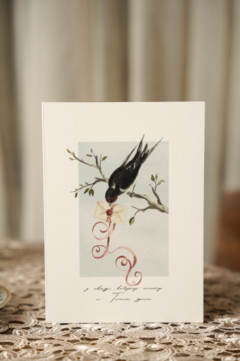 Kartka urodzinowa Jaskółka